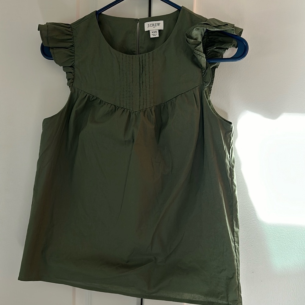 J Crew Flutter Sleeve Top